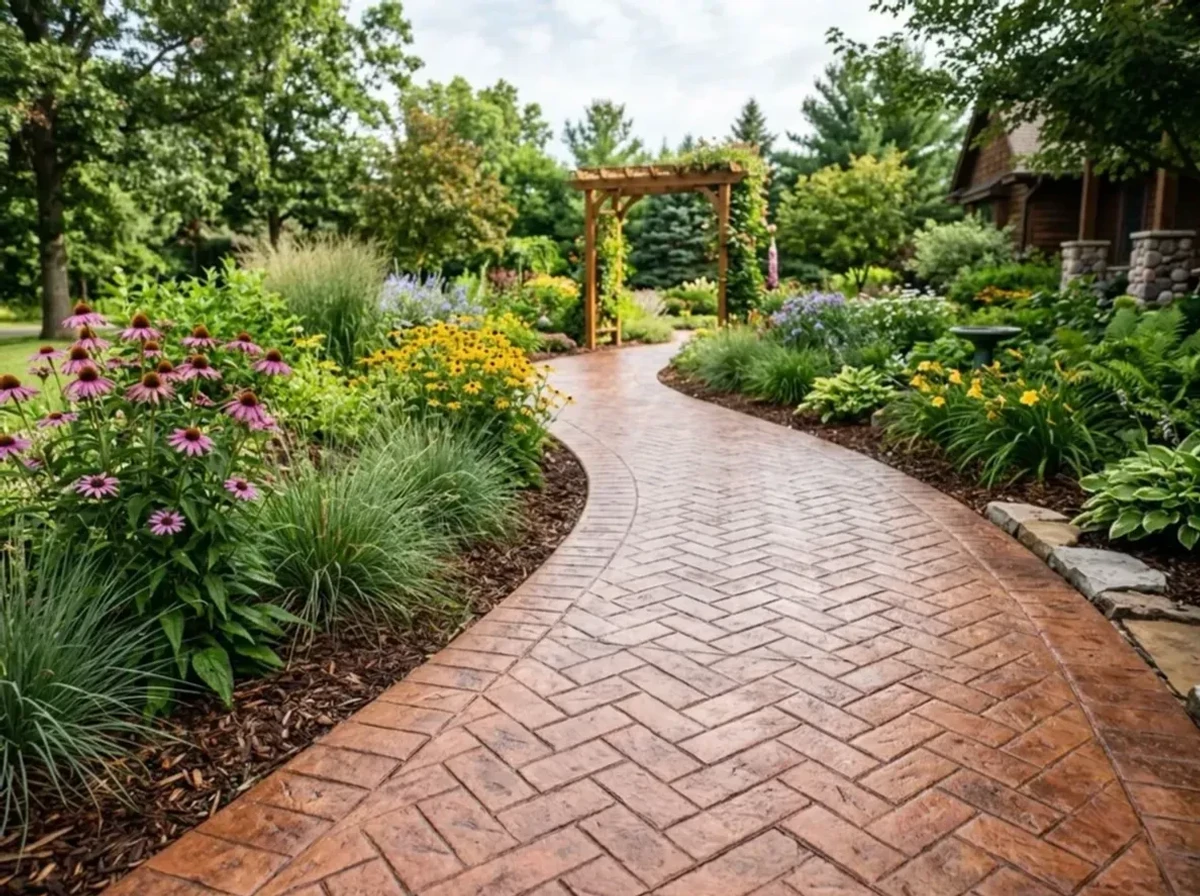 Jensen Concrete Decorative concrete walkway